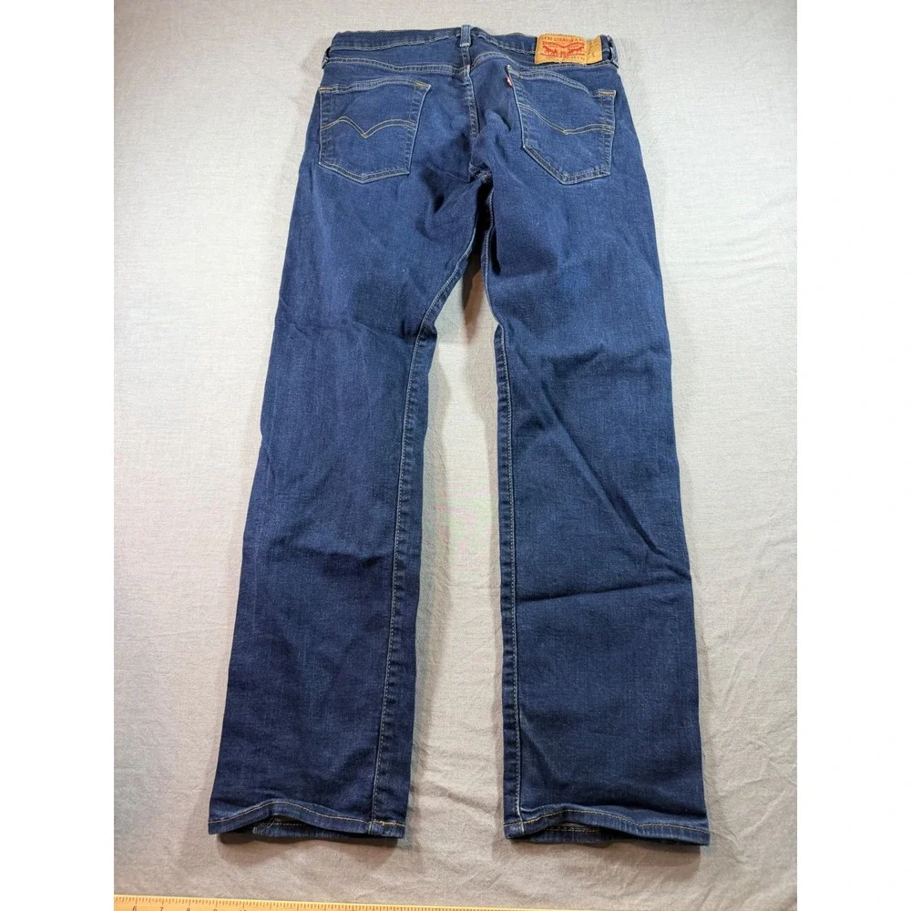 Levi's 501 Original Fit Jeans Mens 34x32 Blue Excellent Dark Wash Button Fly
